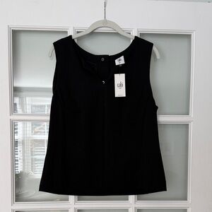 CAbi Women's Elegant Black Sleeveless Blouse